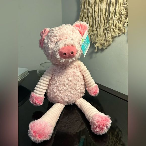 Toys Walmartpig Piglet Plush 17 Curly Stuffed Animal Fur Easter Nwt